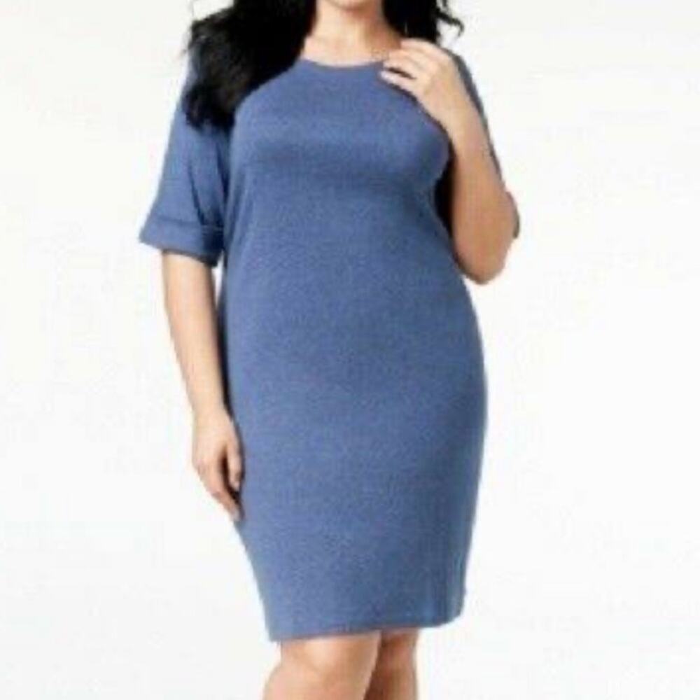 NWT KAREN SCOTT SPORT T SHIRT DRESS KNEE LENGHT STRETCHY SIZE LARGE PETITE